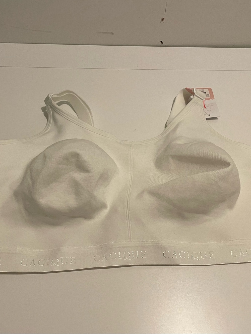 Cacique Brand NWT Women's size 50DD White Cotton Unlined No-Wire Bra